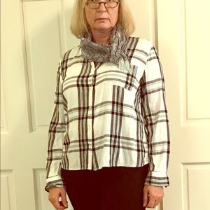 Plaid Black and White Shirt